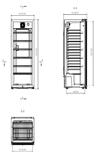 METRO Professional Getränkekühlschrank 237L – Schwarz