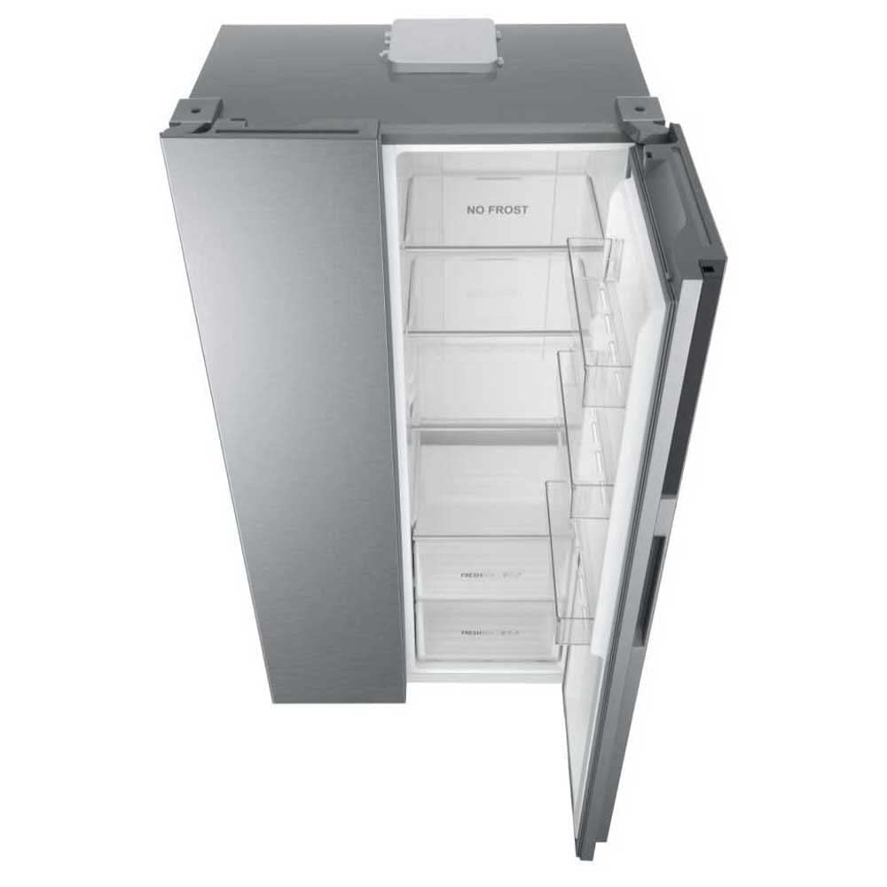Haier Side-by-Side Kühlschrank 528L – No Frost, Grau