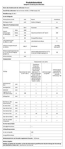 Bomann Kühl-Gefrierkombination 269L – 180cm, Weiß