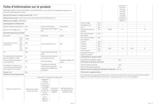 Bosch Kühl-Gefrierkombination 305L – 186cm, NoFrost