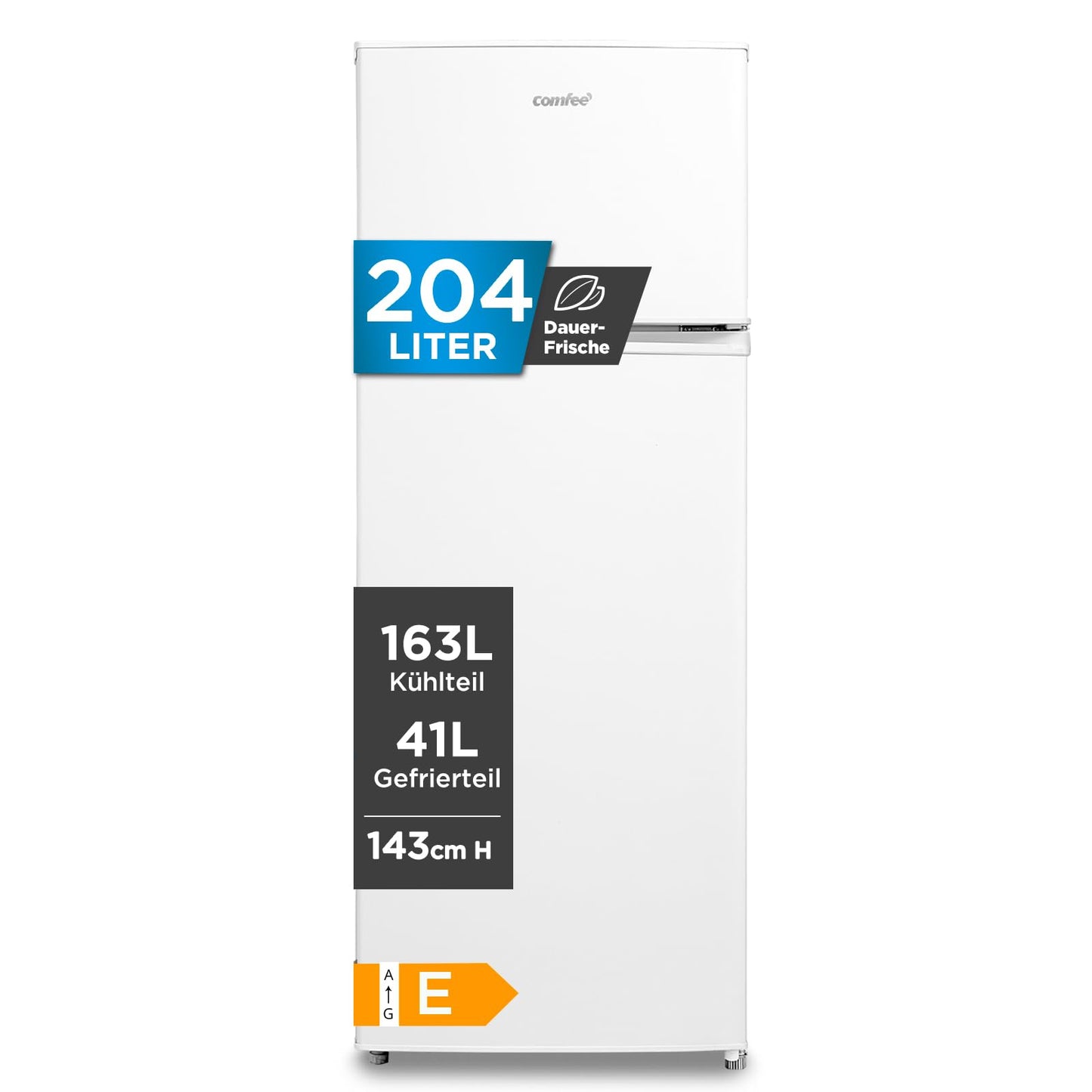 Comfee Kühl-Gefrierkombination – 143cm, Weiß