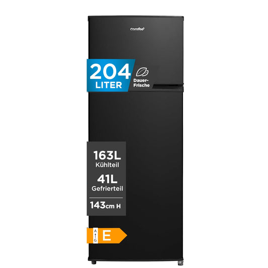 Comfee Kühl-Gefrierkombination – 143cm, Schwarz