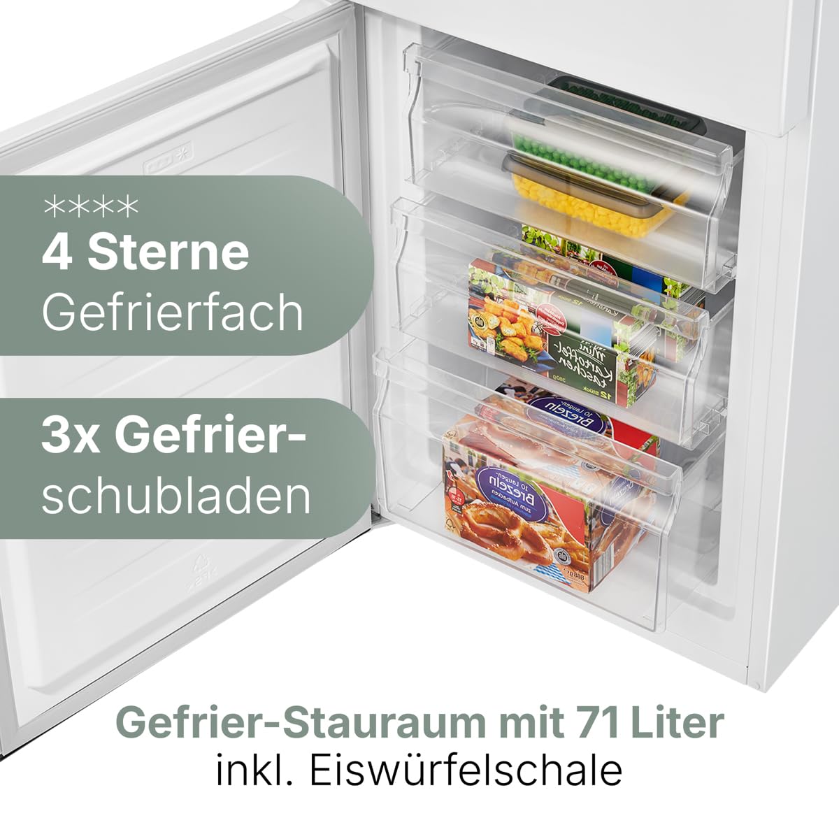 Bomann Kühl-Gefrierkombination 269L – 180cm, Weiß