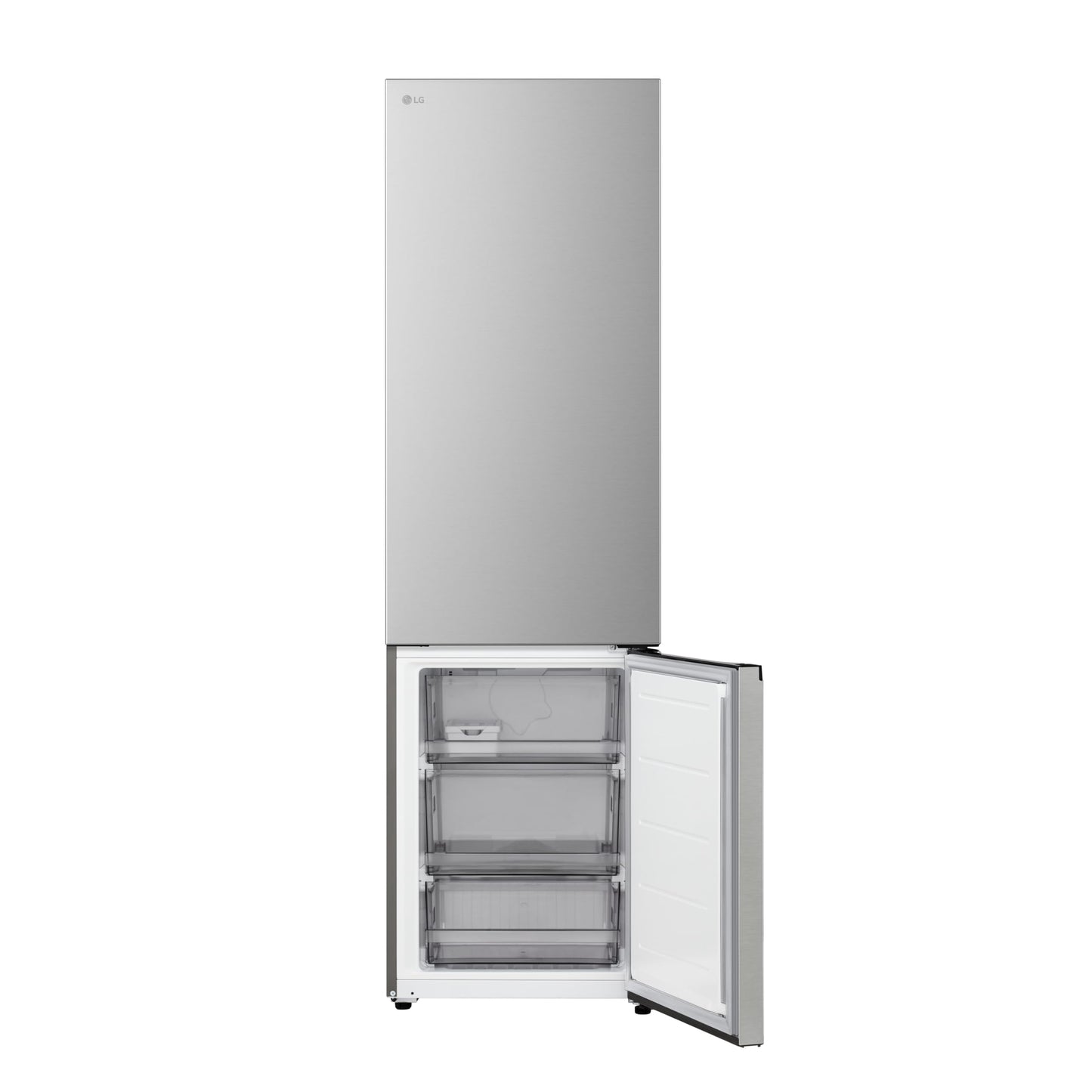 LG Kühl-Gefrierkombination 375L – 203cm, No Frost, Silber