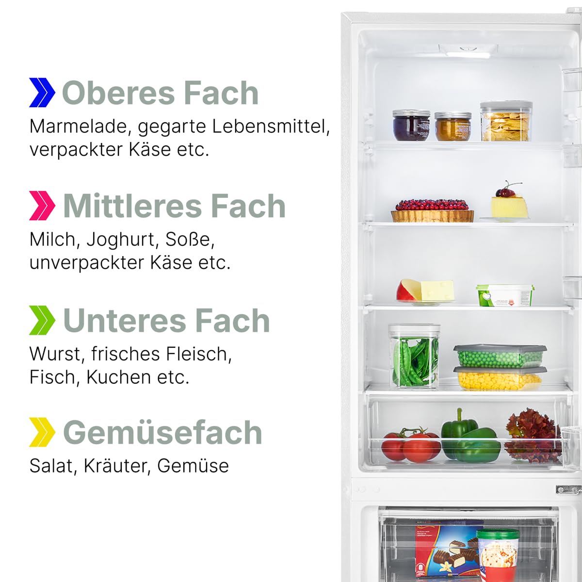 Bomann Kühl-Gefrierkombination 269L – 180cm, Weiß