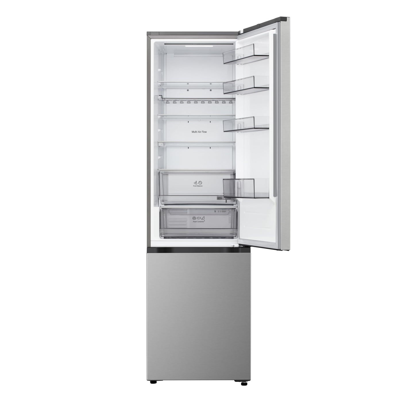 LG Kühl-Gefrierkombination 375L – 203cm, No Frost, Silber