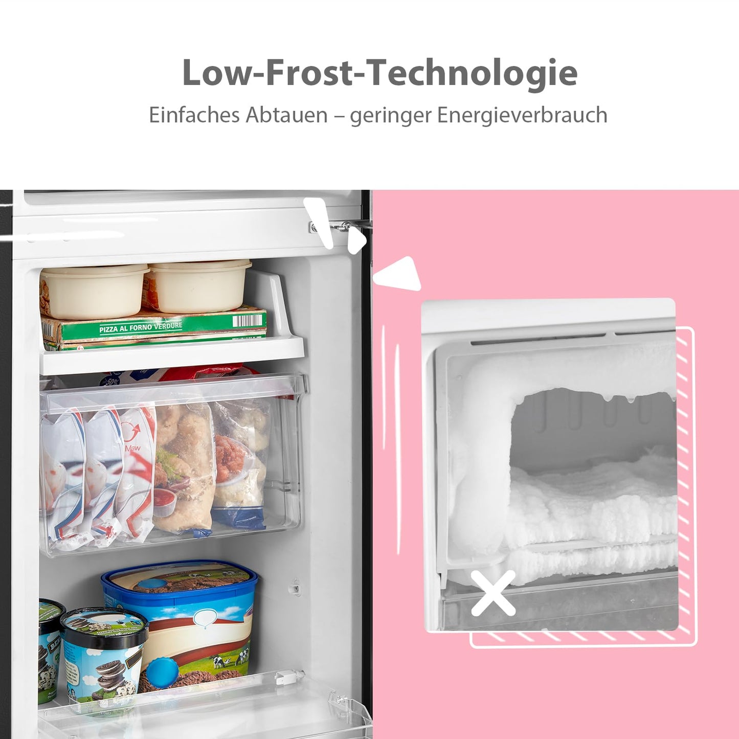 Comfee Kühl-Gefrierkombination 175L – 150cm, Schwarz