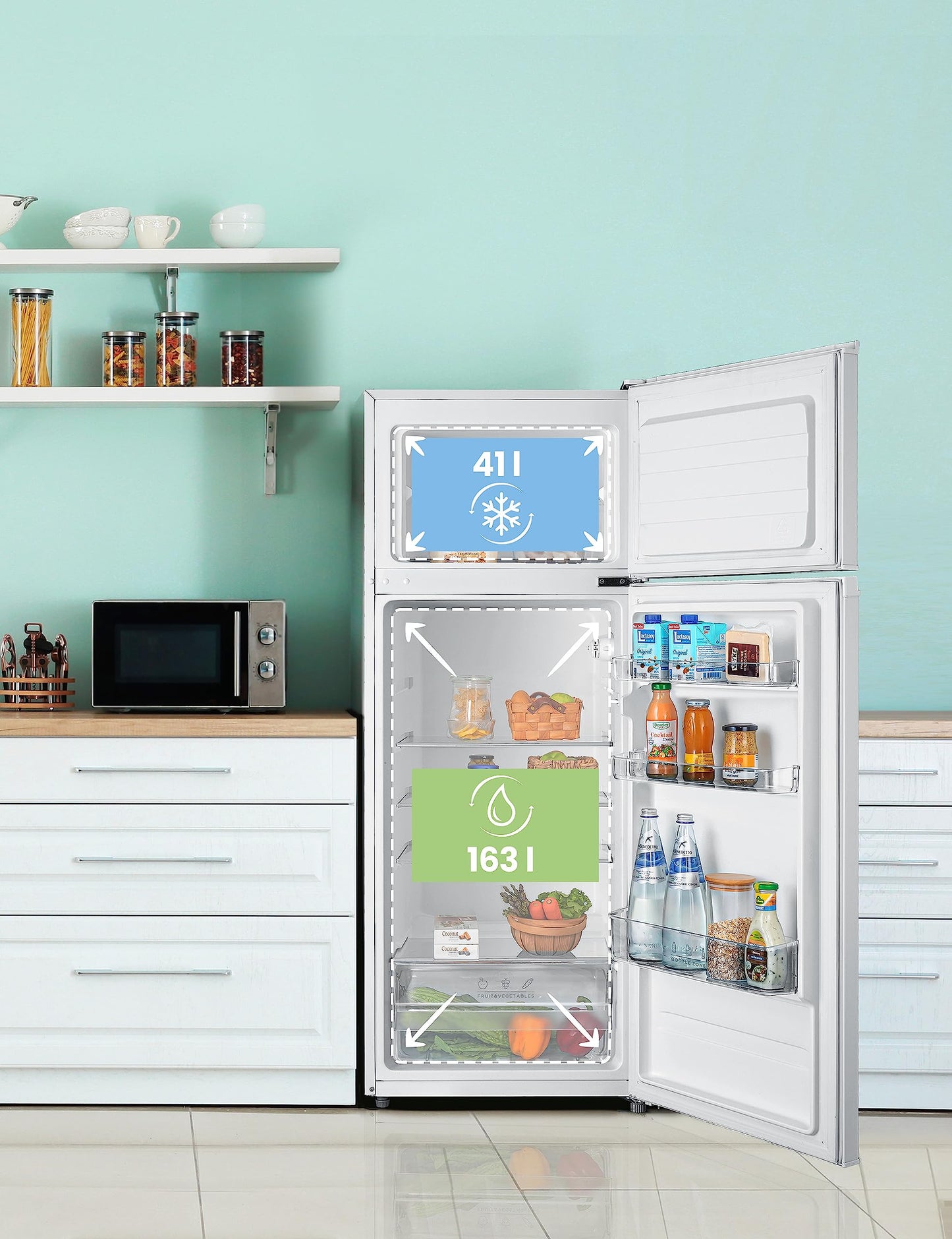 Comfee Kühl-Gefrierkombination – 143cm, Weiß