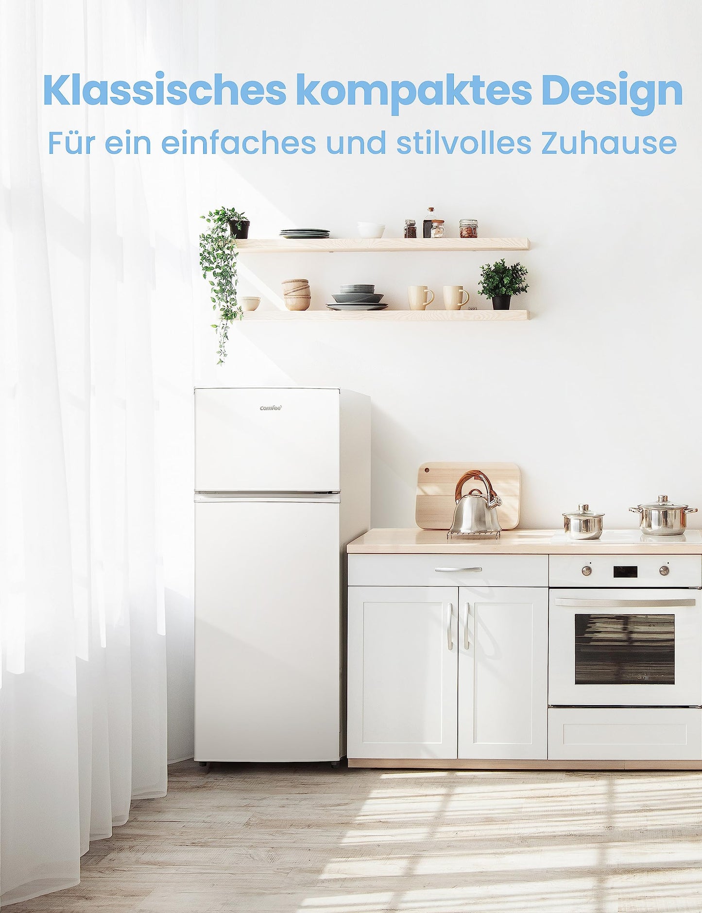 Comfee Kühl-Gefrierkombination – 143cm, Weiß