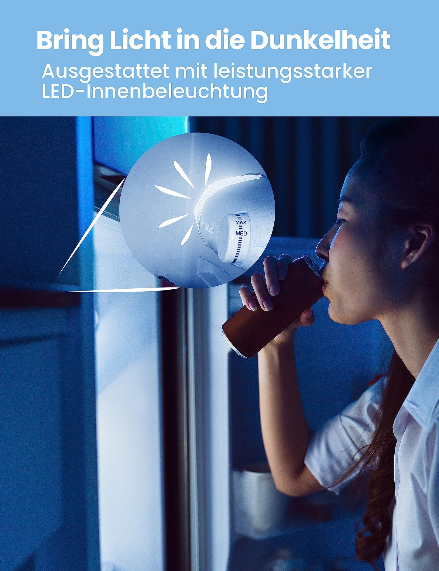 Comfee Kühl-Gefrierkombination – 143cm, Schwarz